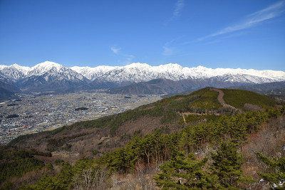 日本长野大町，日本北部阿尔卑斯山