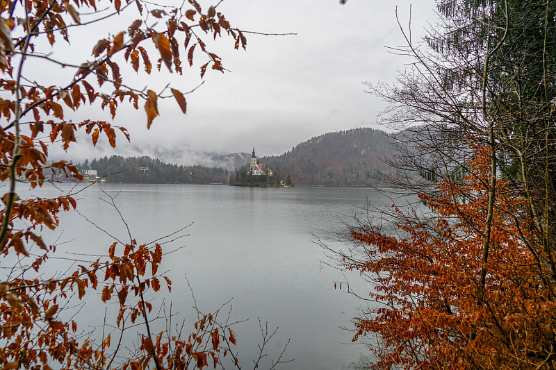 布莱德湖和布莱德湖岛的景色，老城