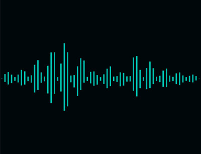 声波的节奏。抽象音乐脉冲背景。频谱。矢量插图。