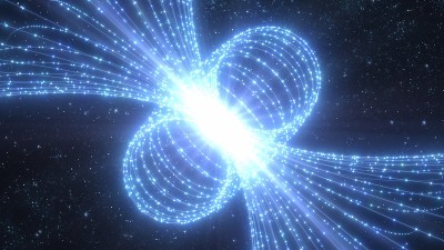 空间中美丽的类星体能量星磁场线-抽象的背景纹理