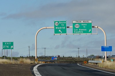 圣达菲高速公路上的路标