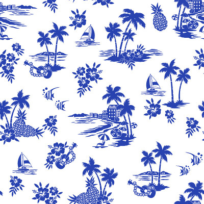 I made Hawaiian shore scenery a seamless pattern,