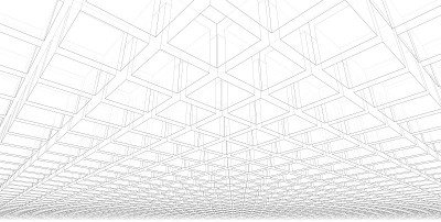 3D插图建筑建筑。