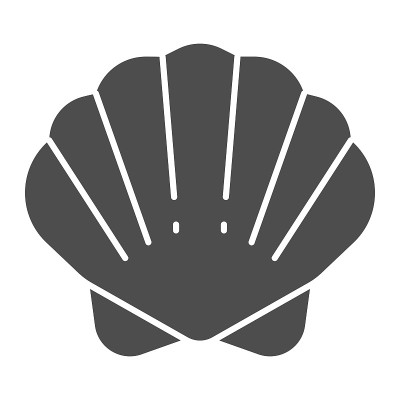 Shell solid icon, ocean concept, shellfish shell s