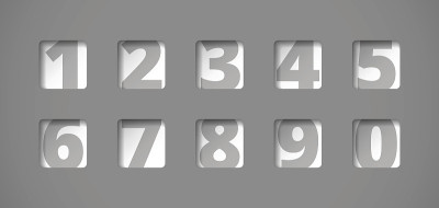 带数字的穿孔板