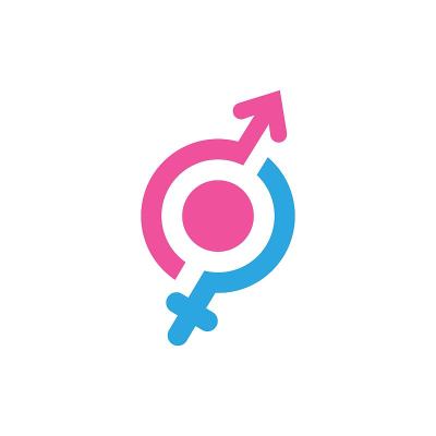 性别插图模板矢量图标