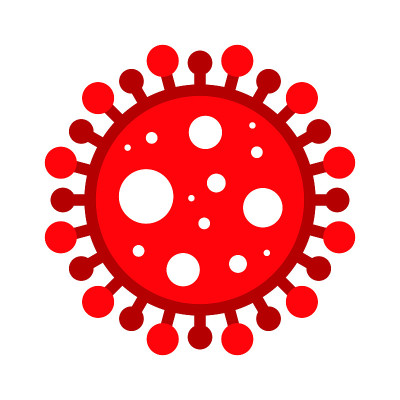 冠状病毒、Covid-19、nCOV、MERS-CoV新型冠状病毒细胞印记。Covid - 19红色