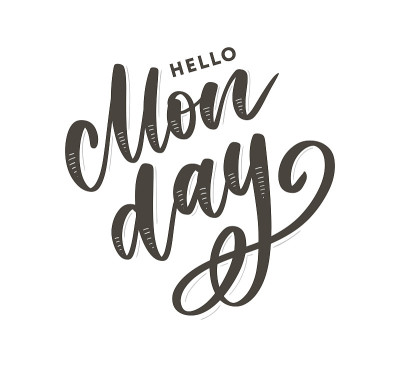 Monday - lettering design for posters, flyers, t-s
