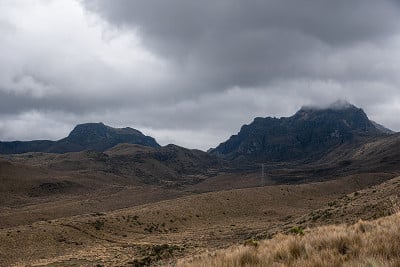 瓦瓦皮钦卡火山在阴天