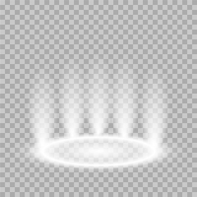 Hologram teleport light effect. Magic circle time 