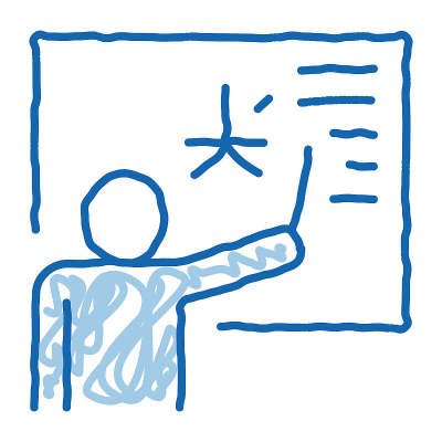 外语老师涂鸦图标手绘插图