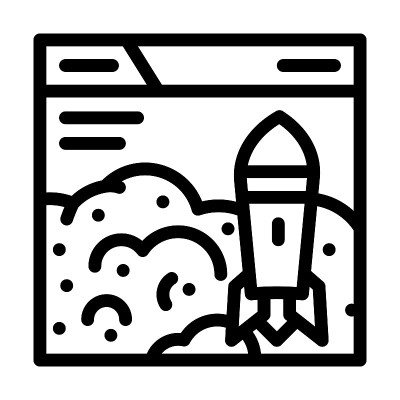 启动启动线图标矢量插图