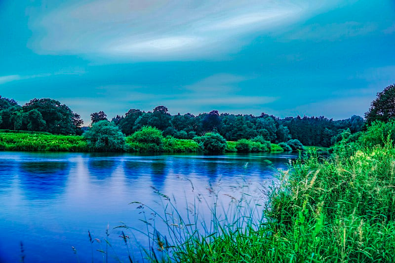 德国一条河的风景