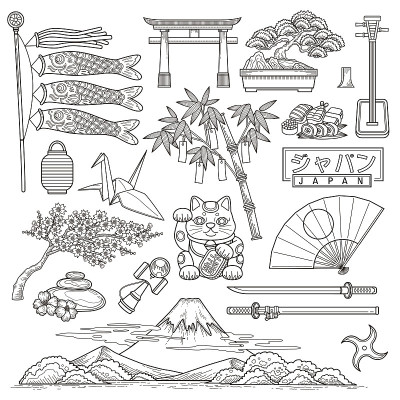 日本旅游元素集