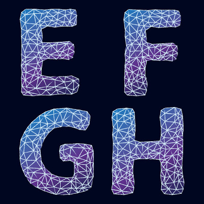 向量抽象的字母。字母E F G H