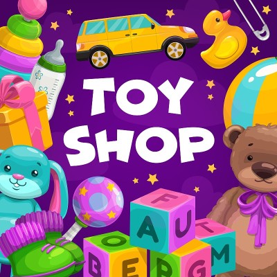 玩具店，儿童礼品店商品向量