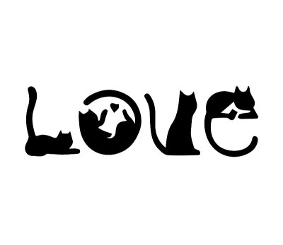 爱猫矢量不同位置设计-插图