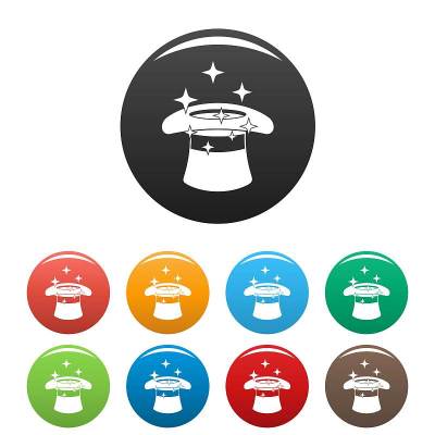 帽子用星形图标设置颜色向量