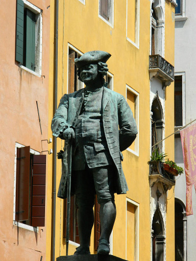 意大利，威尼斯，Campo San Bartolomeo, Carlo Goldoni St