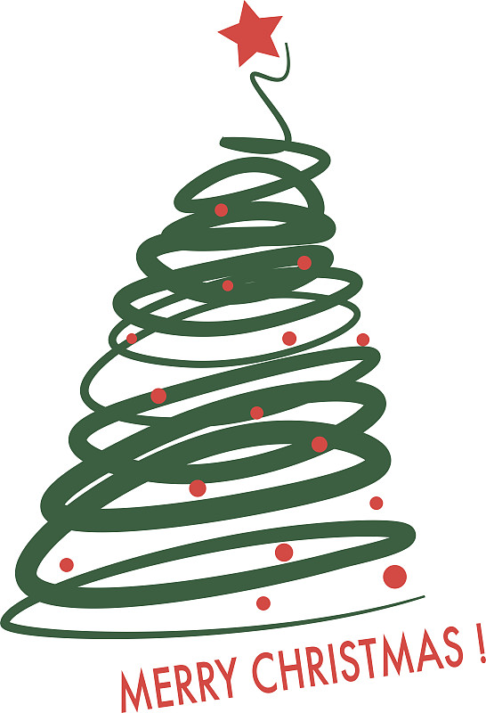 Isolated vector image for Christmas. Linear image 