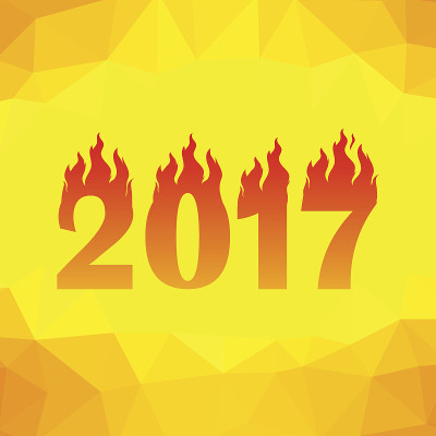 圣诞横幅。2017新年海报