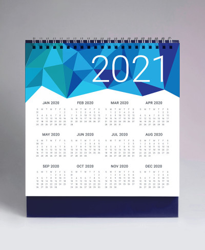 简单的2021年台历