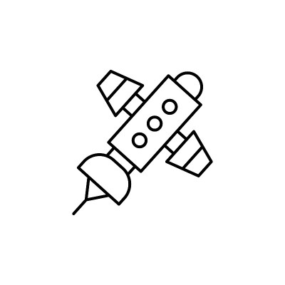 卫星图标。符号和符号可以用于网页，标志，手机应用程序，UI，用户体验