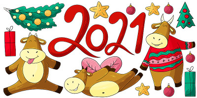 庆典排版海报，横幅，卡片。2021新年快乐