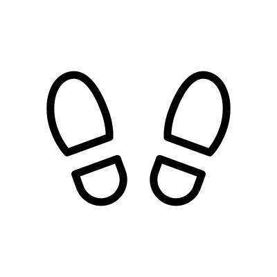 Boot print图标，插图设计模板