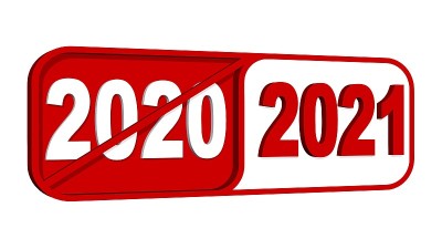 年变化2021 -年数字在红色的板上