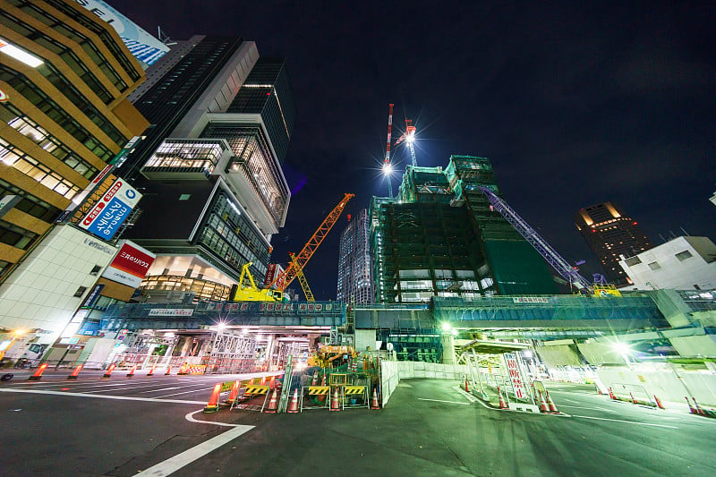 东京涩谷重建夜景