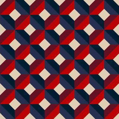 modern Hexagon fabric pattern usa color style .