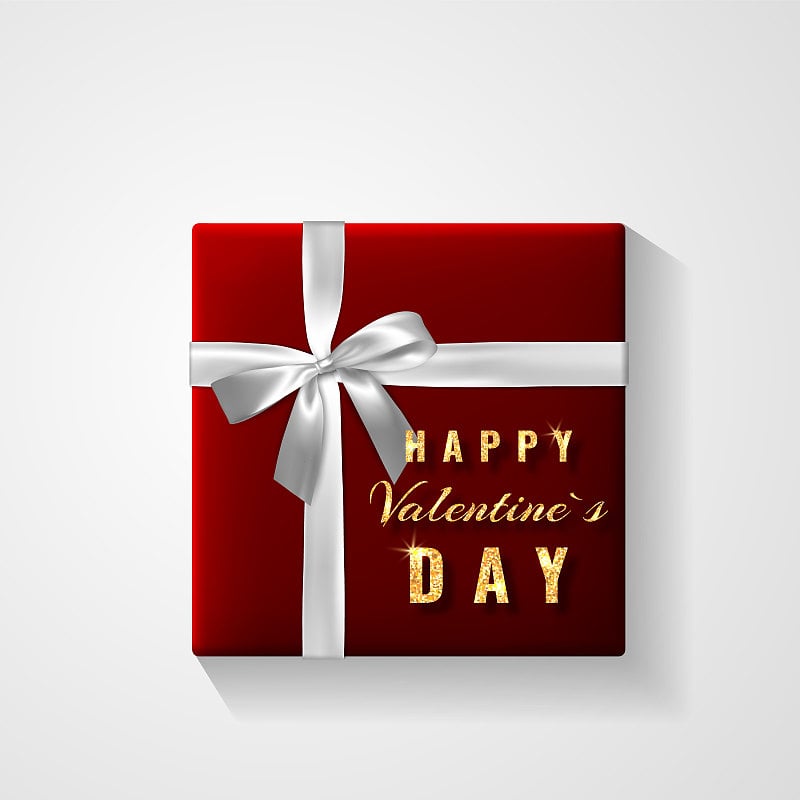 Happy Valentines Day Golden glitter sparkle. Gift 