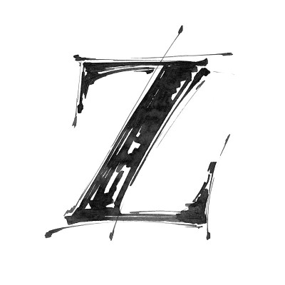 手绘字母Z