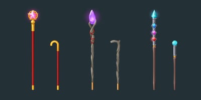 巫师的手杖和魔法杖