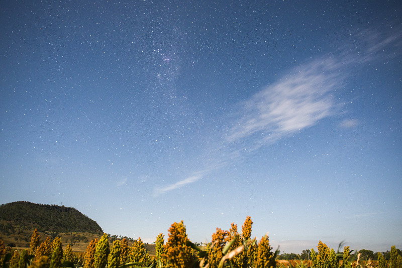 沃克山的夜景