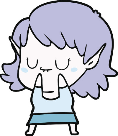 快乐的小精灵女孩