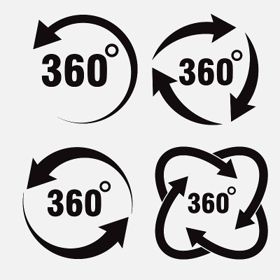 360 degree  vector image