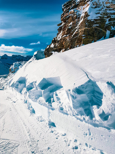 高水平的山区，滑雪胜地