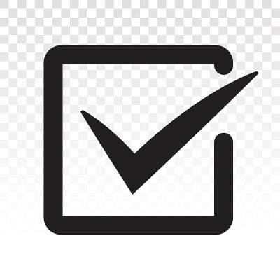 勾选确认或勾选线条艺术图标的应用程序和网站