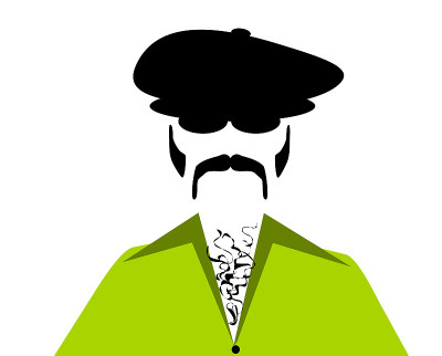 复古男士毛胸