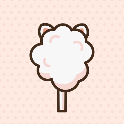 棉花糖表情矢量字符。