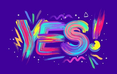 让海报具有笔刷效果。矢量插图。