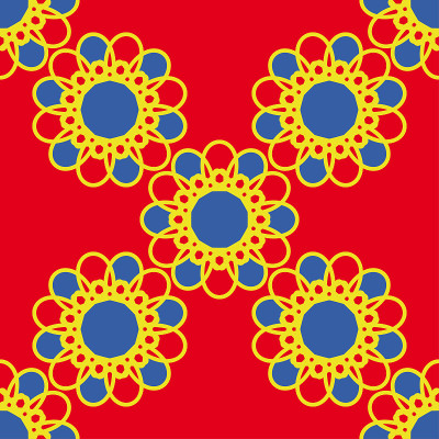 印花无缝图案色彩鲜艳