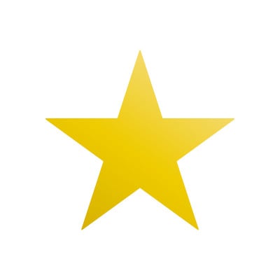 Yellow star on white background vector eps10. Gold