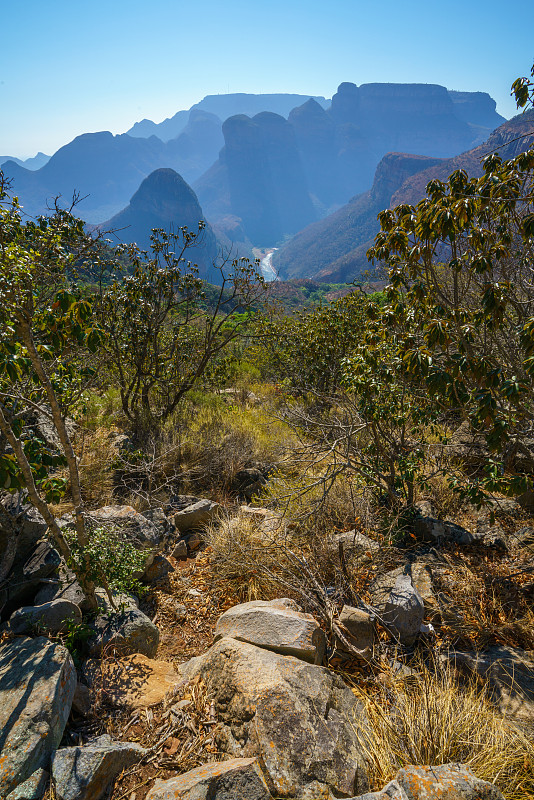 在南非布莱德河峡谷徒步旅行，上瞭望台