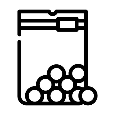 糖球甜味剂线图标矢量插图