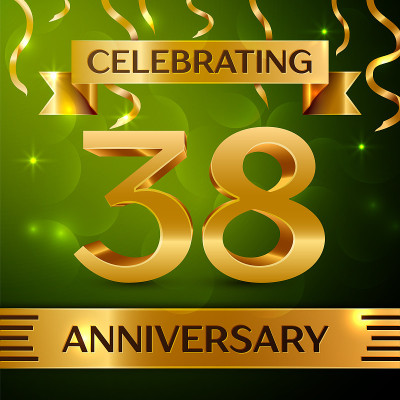 Realistic Thirty eight 38 Years Anniversary Celebr