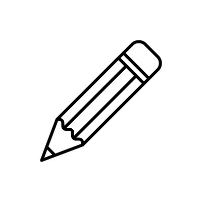铅笔图标矢量插图为web