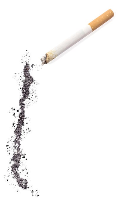 智利形状的灰烬和香烟。(系列)